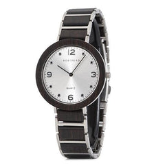 Quarzuhr aus Holz, wasserdicht, Edelstahl, lässige Uhr