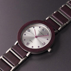 Quarzuhr aus Holz, wasserdicht, Edelstahl, lässige Uhr