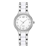 Simple Waterproof Ceramic Watch With Diamonds