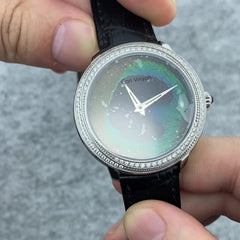 Reloj de correa resistente al agua con esfera de plumas