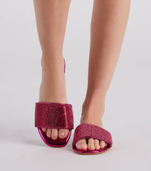 Magic In Metallic Rhinestone Sandals