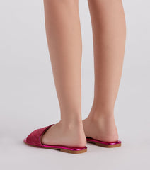 Magic In Metallic Rhinestone Sandals