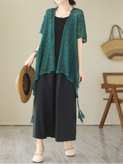 Chaqueta tipo cárdigan elegante con mangas de murciélago de Pure Soul