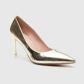 Thin Heeled Pumps Gold