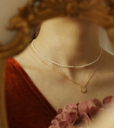 Elegante Schlüsselbeinkette mit Perlen