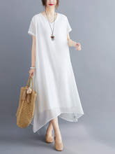 Vestido de corte A con escote en V, de mi talla