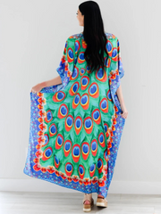 Pure Soul – Kaftankleid aus Polyester mit V-Ausschnitt