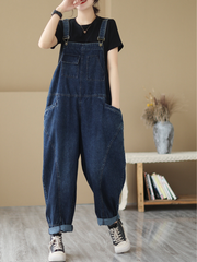 Thunder Of Desire Denim-Latzhose mit hoher Taille