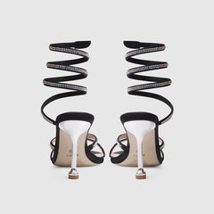 Evening Ankle Wrap High Heel Sandals