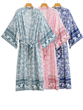 Wunderschöner langer Boho-Kimono, Langes Blumen-Kimonokleid für Damen, Boho-Strand-Kimono