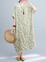 Vestido caftán de cuello redondo "Eres mi destino"