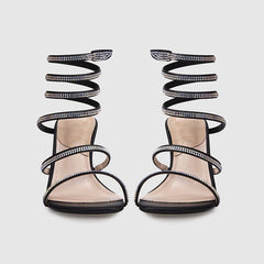 Evening Ankle Wrap High Heel Sandals