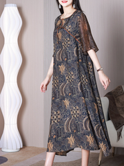 Vestido de corte A con cuello redondo Ever-Pretty