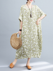 Vestido caftán de cuello redondo "Eres mi destino"