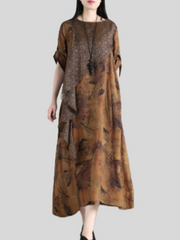 Game Of Time Lockeres A-Linien-Kleid mit Rundhalsausschnitt