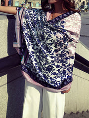 Bufanda azul brillante