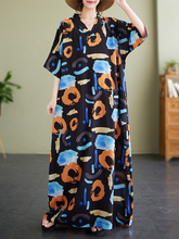 Vestido caftán ligero con cuello en V