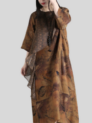 Game Of Time Lockeres A-Linien-Kleid mit Rundhalsausschnitt