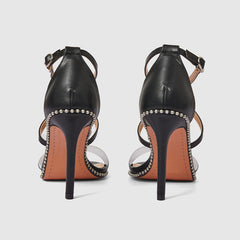 Ankle Strap Heeled Sandals Black