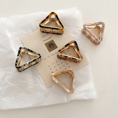 Mini pinza para el pelo triangular hueca