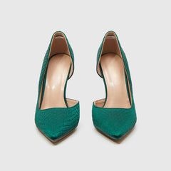 Stiletto-Pumps mit spitzer Zehenpartie Grün