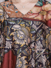 Tried So Hard – Lockeres A-Linien-Kleid mit V-Ausschnitt