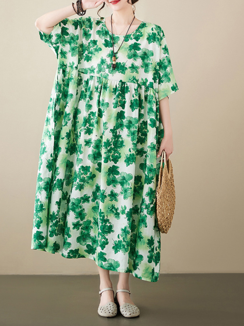 Goodthreads Women's Floral Print Round Neck Smock Dress Emes Shop Goodthreads Women's Floral Print Round Neck Smock Dress Emes Shop