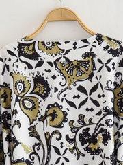 Chaqueta kimono de manga corta con cuello en V Live The Moment