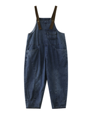 Frühling Stilvolle Denim Casual Lose Western Latzhose Overalls