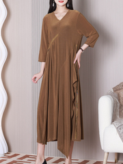 Sigue brillando Vestido holgado de corte A con escote en V