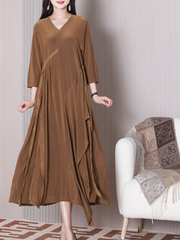 Sigue brillando Vestido holgado de corte A con escote en V