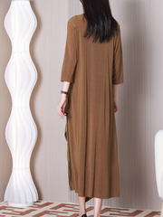 Sigue brillando Vestido holgado de corte A con escote en V