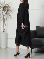 Vestido midi de verano, formal y elegante, holgado, de manga larga