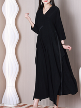 Sigue brillando Vestido holgado de corte A con escote en V