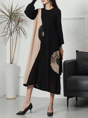 Vintage Party Wear Round Neck knitted Midi-Dress