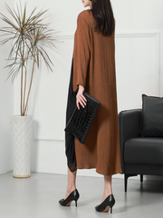 Vestido midi de verano, formal y elegante, holgado, de manga larga