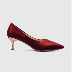 Flache Mund Casual Pumps Rot
