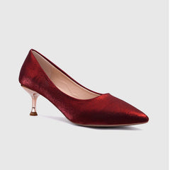 Flache Mund Casual Pumps Rot