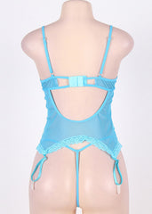 fashion Floral lace bustier set