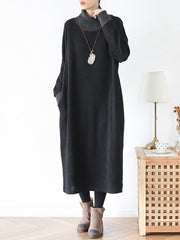 My Softer Side High-Neck Midi Dress