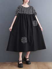 Wonder Cotton Kurzarm-Hängerkleid