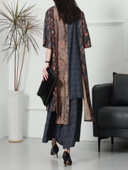 Frühlings-Amazing Loose Button-Down-Kleid mit Print in A-Linie