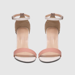 Sandalias de tacón grueso con tiras en el tobillo