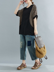 Look At The Sky Round Neck Loose Top