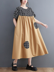 Wonder Cotton Kurzarm-Hängerkleid