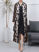 Spring Cardigan Loose Mid-Length Printed Outerwear Jacket