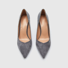Stiletto Pointy Toe Pumps Grey