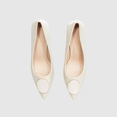 Pointy Toe Pumps Apricot