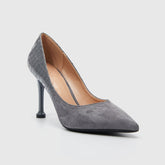 Stiletto Pointy Toe Pumps Grey