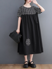 Wonder Cotton Kurzarm-Hängerkleid